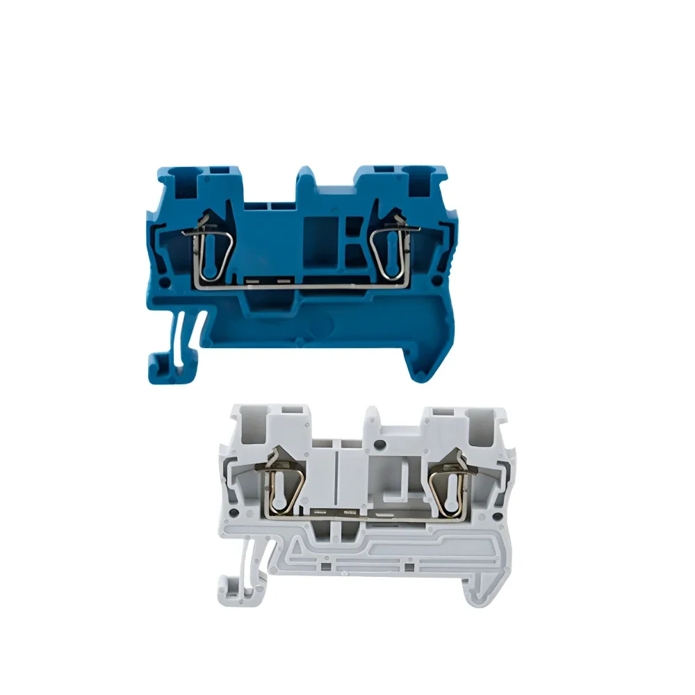 100 Pcs ST-1.5 Din Rail Terminal Block Spring Connector Electrical Return Pull Type Spring Cage Connection Wire Conductor