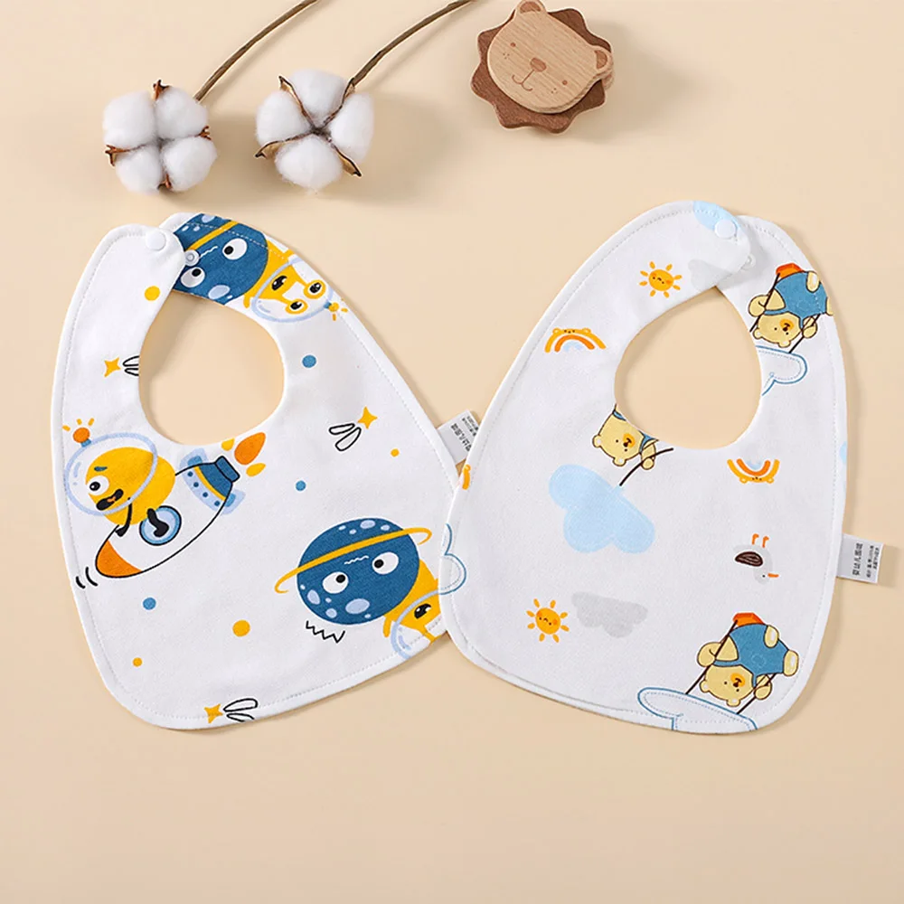 Waterproof Bibs For Baby 2 Pieces Baby Drool Bibs Saliva Towel Baby Apron For Feeding Eating Newborn Accessories For Boy Girl 6