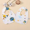 Waterproof Bibs For Baby 2 Pieces Baby Drool Bibs Saliva Towel Baby Apron For Feeding Eating Newborn Accessories For Boy Girl 6