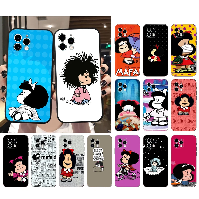 

Phone Case For iphone 15 14 13 12 11 Pro Max 12mini 14 Plus Mafalda Mobile Phone Case Funda