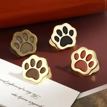 1/4 pz. Fermagli a pinza in metallo a forma di zampa di gatto, fermagli per documenti, clip per appunti, lettere, fogli, fermagli di rilegatura e fissaggio per ufficio e scuola