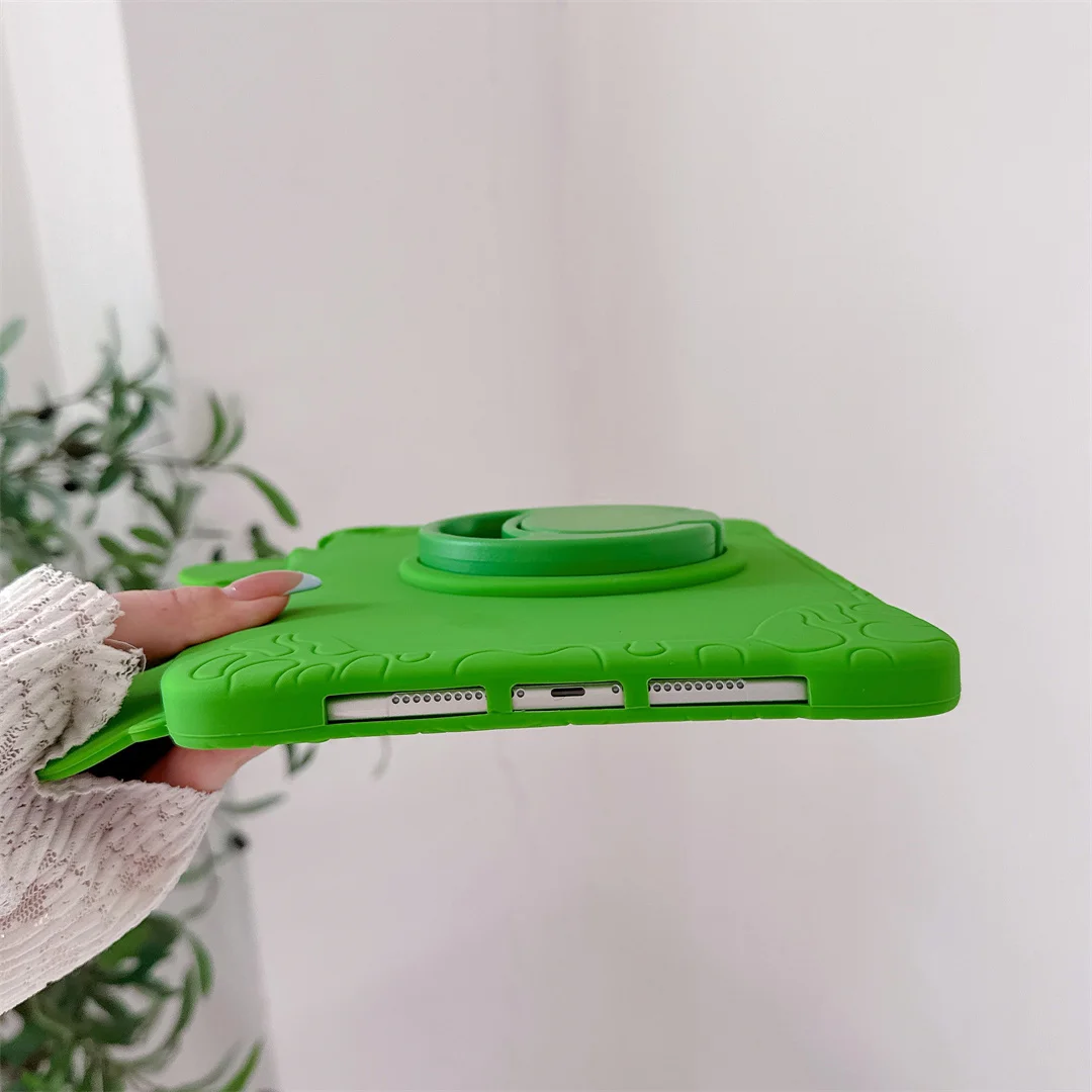 Adorable Frog Silicone iPad Case - Kid-Friendly Shockproof Cover
