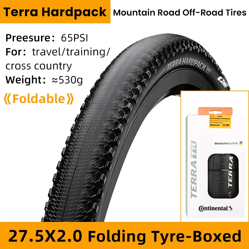 Continental Terra Hardpack700×50c 新品未使用品 Continental Terra Hardpack Tubeless Gravel Tire (Black) (700c