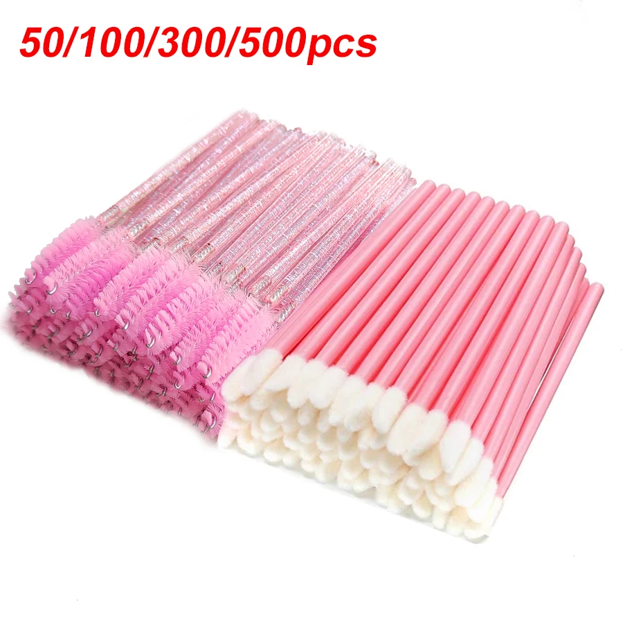 50/100/300/500pcs Szemöldök szempilla brushes szempilla spoolies Szempillafesték wands Ráfúvó eszköz számára szempilla kiterjesztése Összeállítás Munkaeszköz LAUKISS