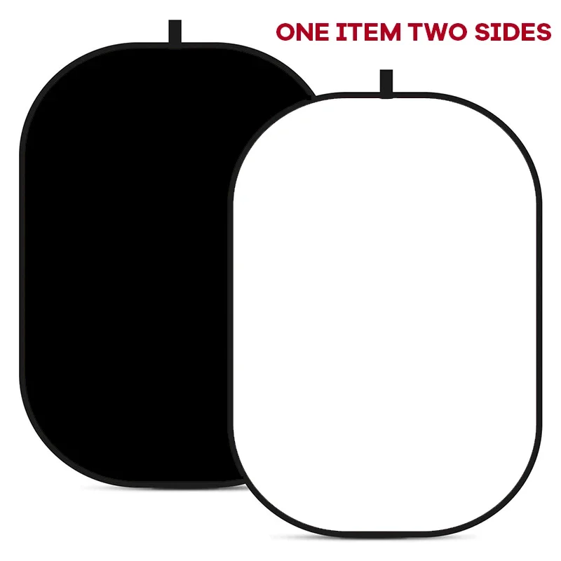 Black/White Double Sided Backdrop, Vevelux 2 X 3 / 6.5 X 9.8 FT 100