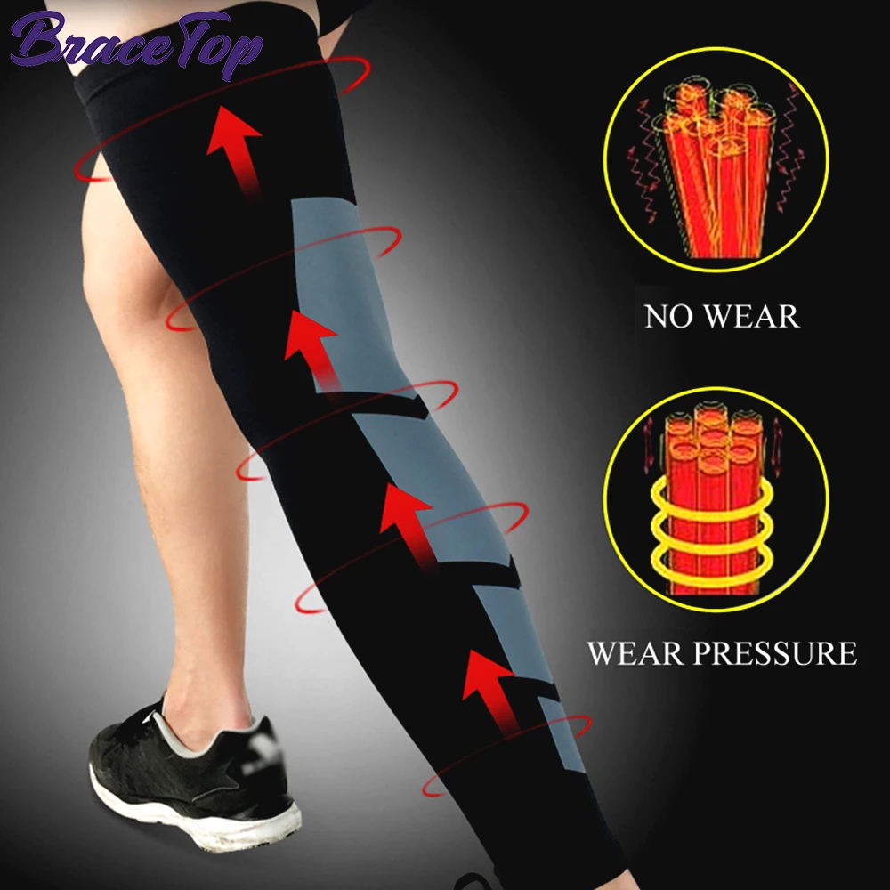 BraceTop-Jambières de basket-ball super élastiques, manches de