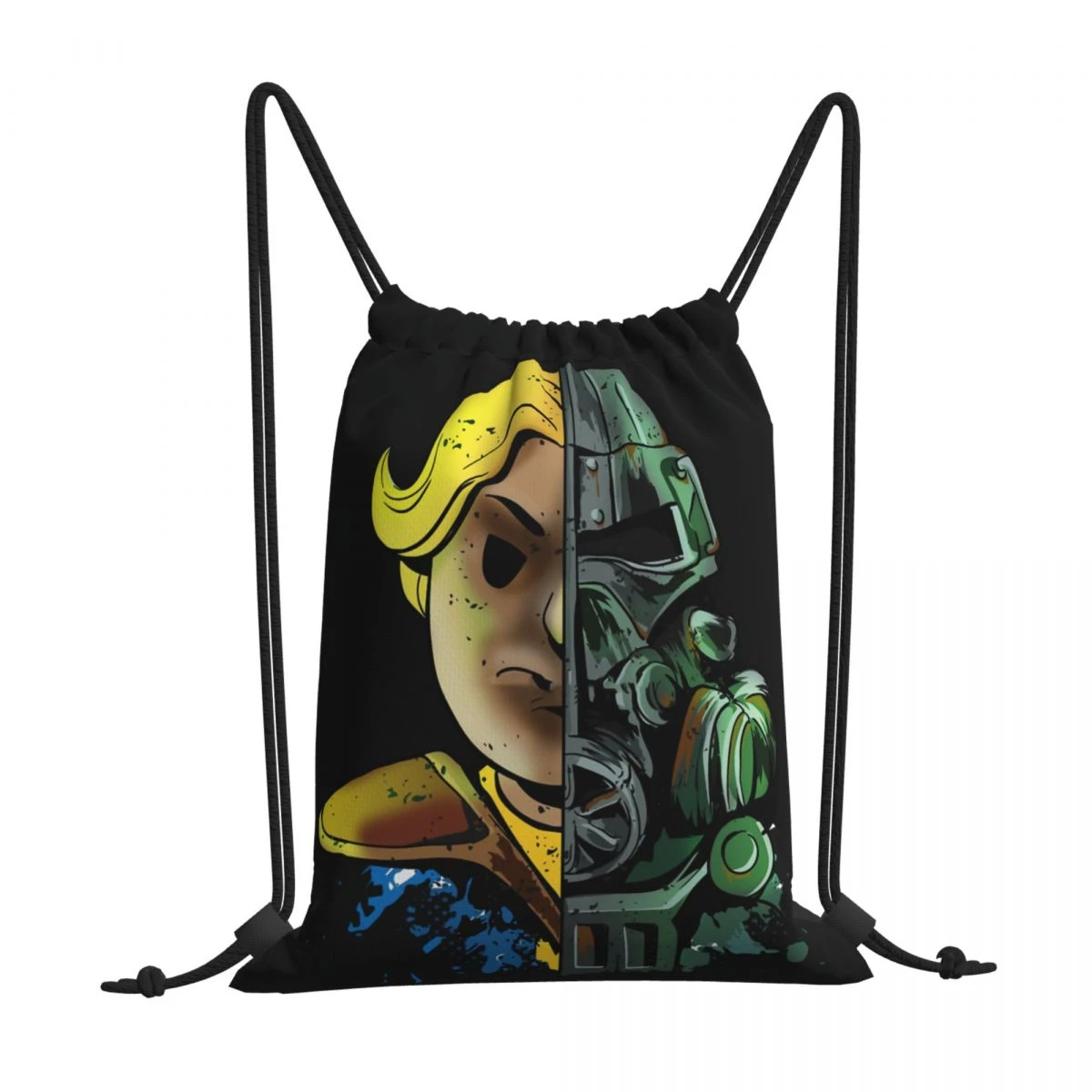 Face Off Fallout Human Role Playing Game Portable Hiking Drawstring Bags  Riding Gym Clothes Storage Backpacks| | - AliExpress