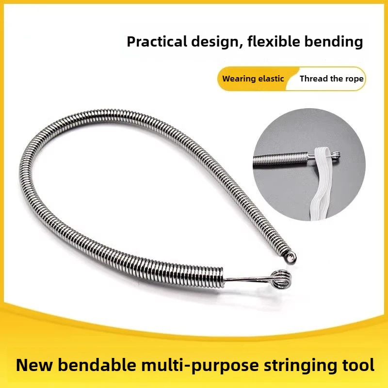 스프링 작동 방식의 유연한 코드 삽입 도구, 바지, 반바지, 후드티 등에 사용 ..