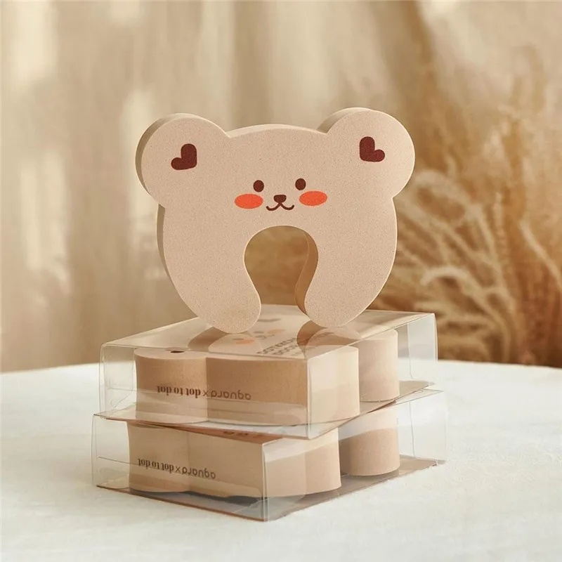 ins bear door handle anti-collision children's room anti-pinch safety door stop bedroom closing artifact door anti collision protector