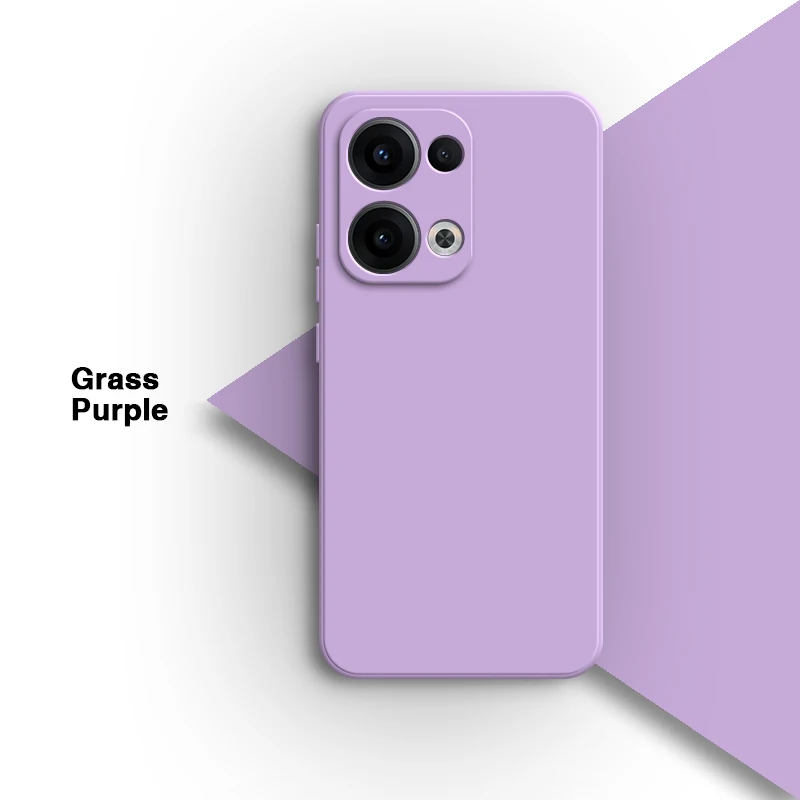Premium Soft Square Liquid Silicone Candy Case Cover - High Quality Simple Mobile Back Shell