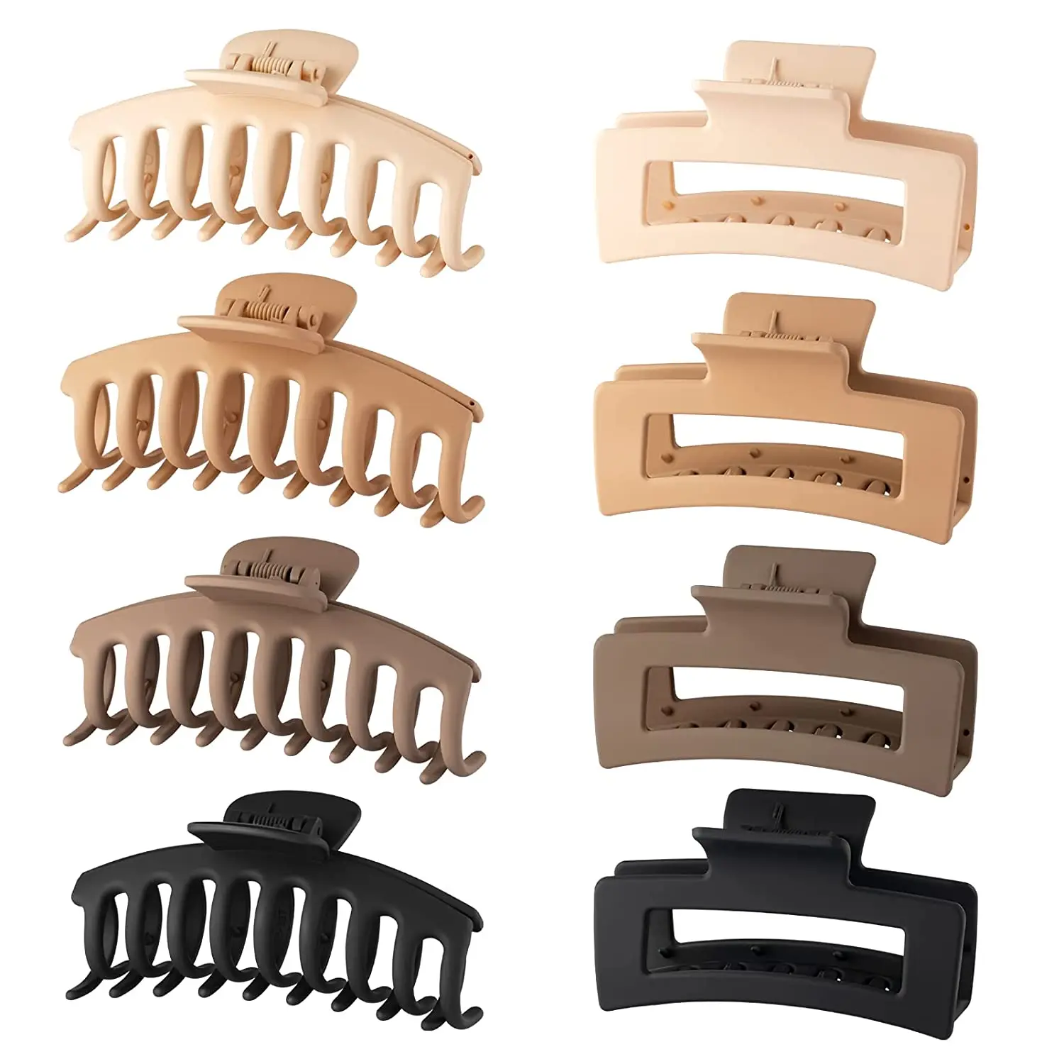 Solid Vintage Matte Geometric Hair Claws For Women Thick Hair Strong Hold Sweet Hair Clips Hairpins Fashion Hair Accessories
