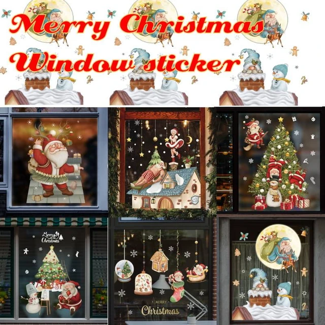 Neue Weihnachts Dekoration Fenster Aufkleber Santa Geschenke Frohe  Weihnachten Spiegel Aufkleber Weihnachten Baum Fenster Glas Aufkleber Neue  Jahr 2023 - AliExpress