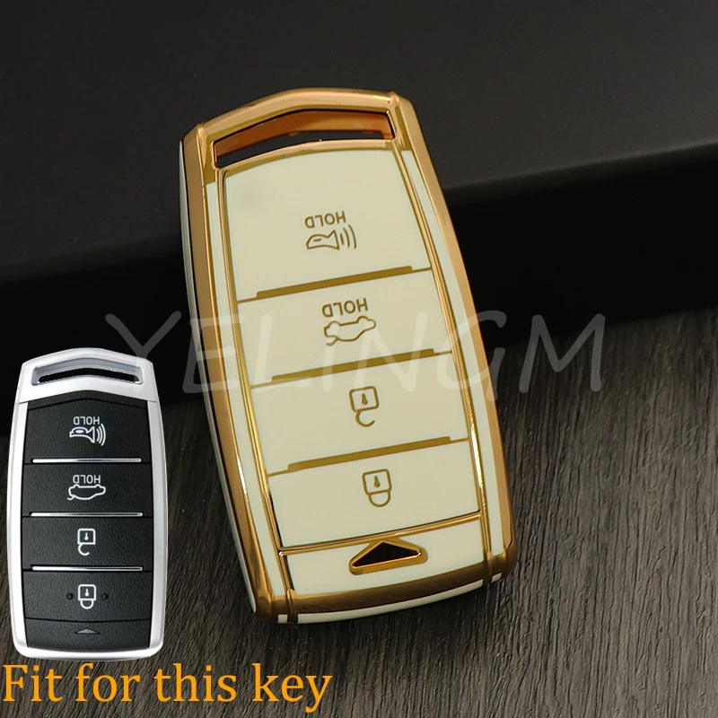 SANRILY Key Cover For Hyundai 2022-2023 Models – Stylish TPU Case For Smart Key Fob, Protective & Decorative