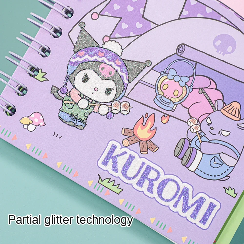 Sanrio A6 Coil Book Kuromi Mymelody Cinnamoroll Hellokitty Learning Stationery Notebook Unique Kawaii Cover Design For Students 4