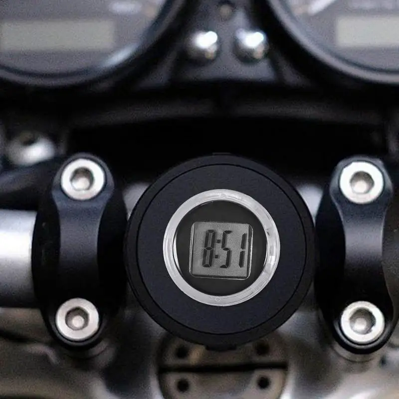 Motorcycle Handlebar Clock Mini Motorcycle Watch Waterproof Handlebar Clock Moto Styling Motorbike Digital Clock Motorcycle Accessories