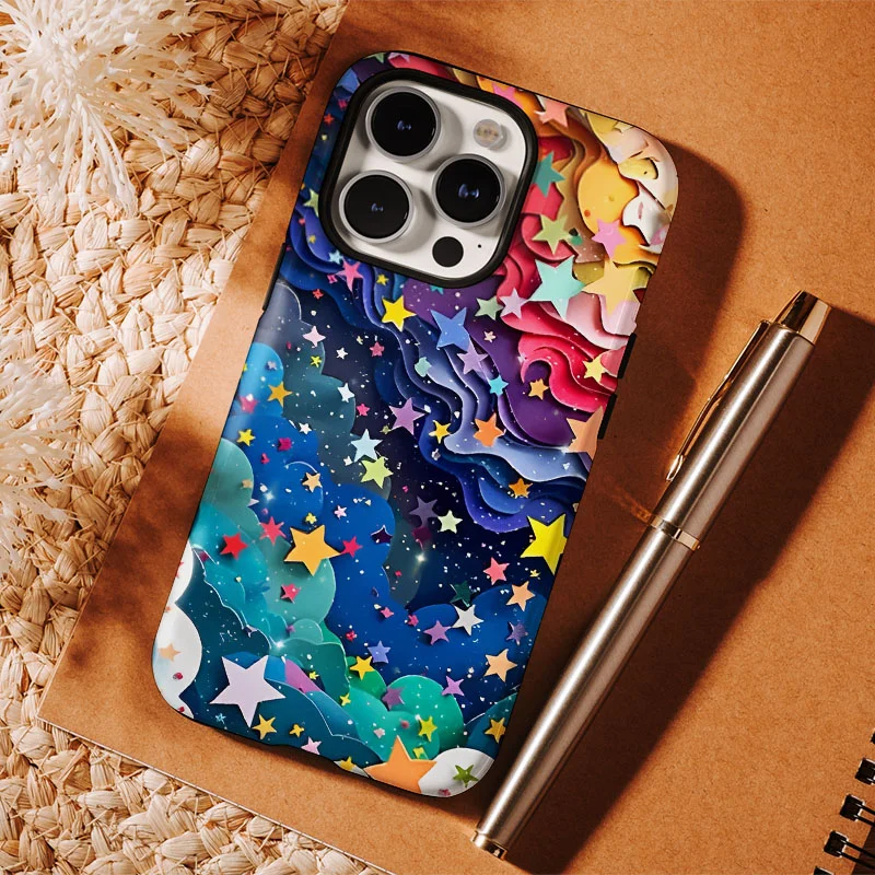 Versatile Starry Sky Cover 2-in-1 Phone Case