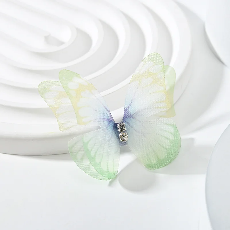 5cm 20pcs 3D Butterfly Appliqué Mesh Patch for DIY Crafts and Decorations