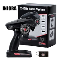 INJORA 2.4GHz Remote Control 6CH Digital Radio Transmitter with Gyro Receiver for 1/8 1/10 RC Car Boat Tank Crawler SCX10 1