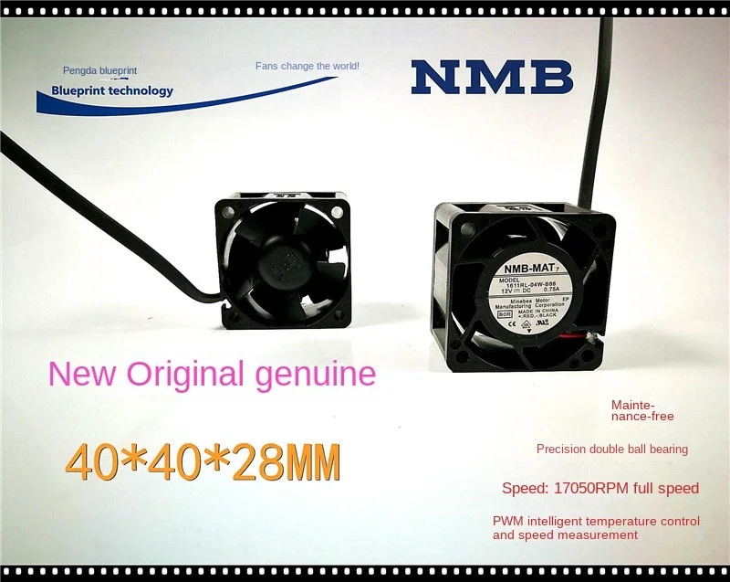 

40*40*28MM New NMB 4028 4cm 12V 1611rl-04w-b86 High Speed Violent PWM Server Fan