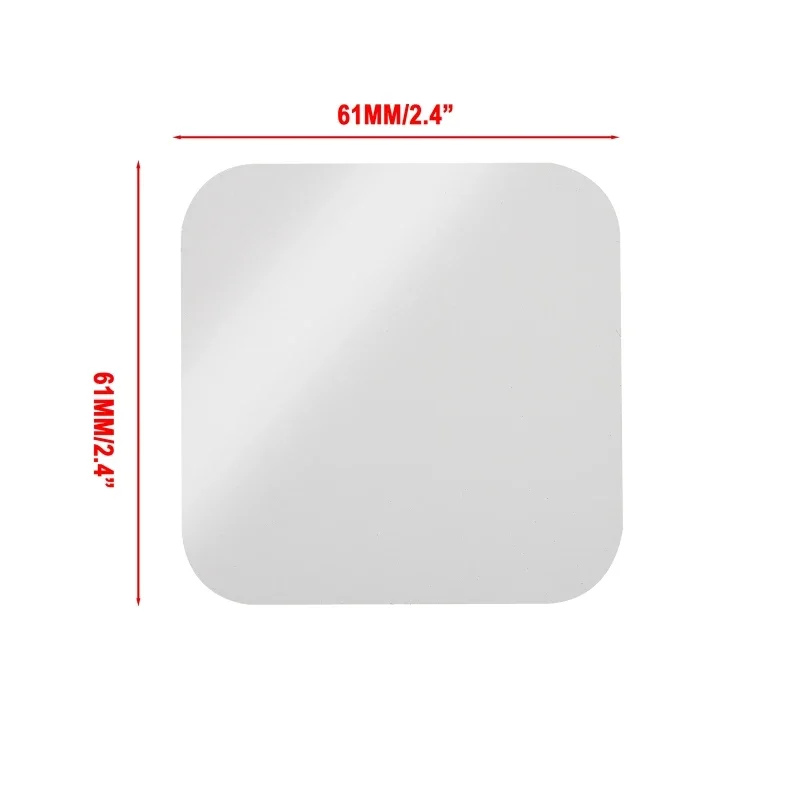 500PCS Square Badge Transparent Films 50x50mm Square Fridge Magnets Button Top Cover Parts Clear Protective Films badge parts button making supplies