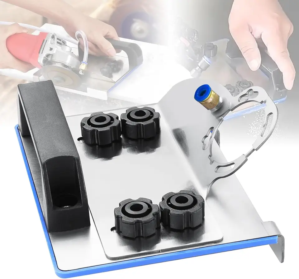 thumbnail image 2 of 6PCS Angle Grinder Stand Stainless Steel Tile Chamfering Cutting Holder 45 Degree Tile Chamfering Tool For 100 Type Angle Grinder 2 of 11