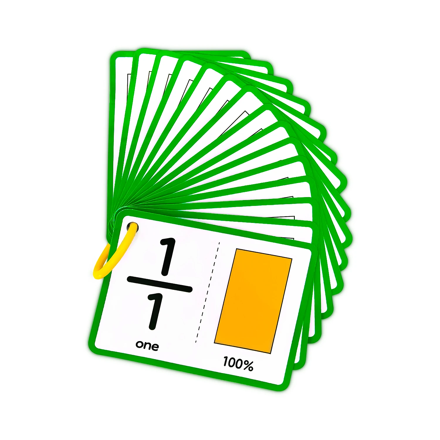 15pcs Double-Sided Fraction Cards, Math Teaching Aids for Kids,  an Educational Tool for Math Fractions in Home and School - 6