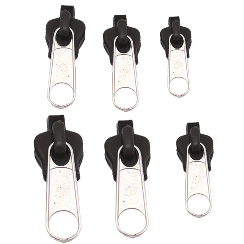 6pcs Instant Zipper Universal Instant Fix Zipper Repair Kit Replacement Zip Slider for DIY Sew