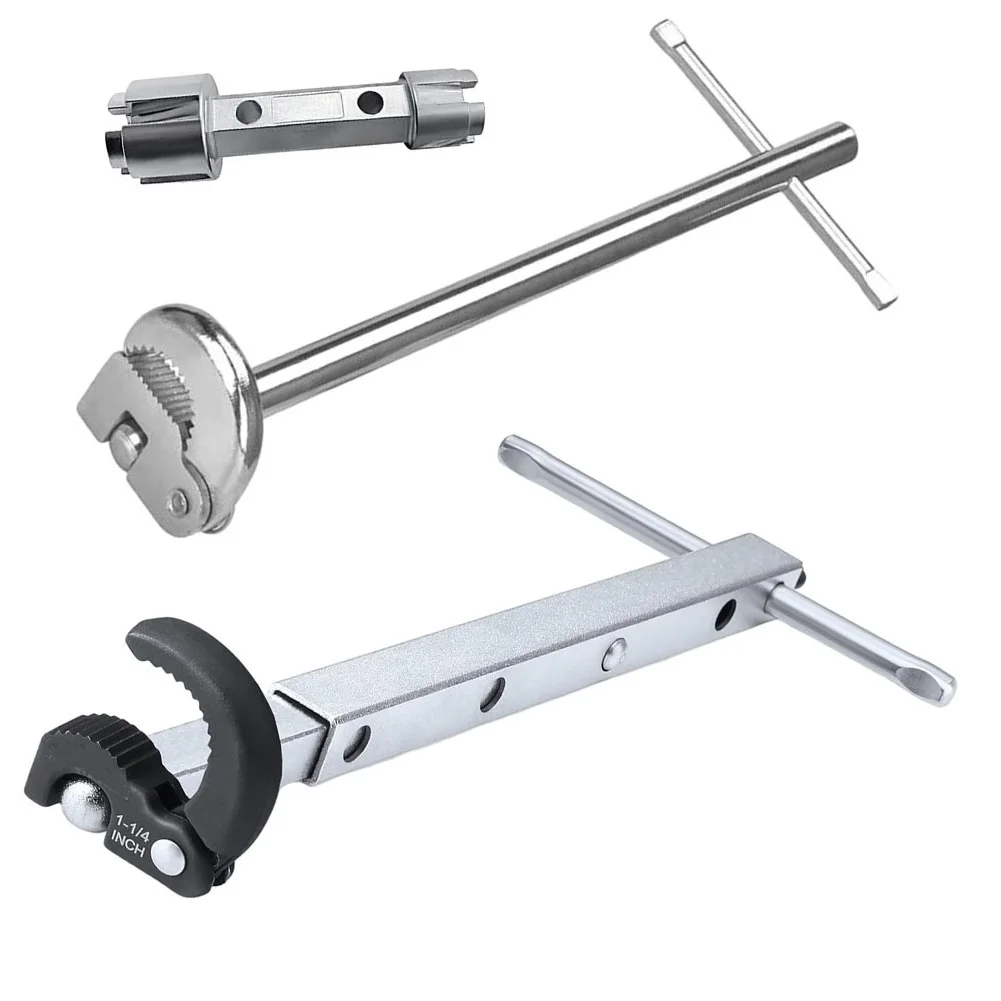 

1Pc Basin Sink Wrench Adjustable Jaw 3.3 X 4.5 X 15.5 Cm Extendable Handle Multifunctional Sink Wrench Tool Accessories