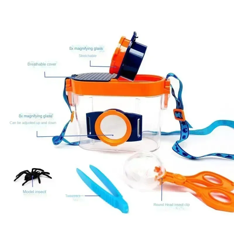 Prohlížeč chyb Venkovní krabička na hmyz Lupa Observer Kit Lapač hmyzu Klec pro děti Vzdělávací hračka Věda Příroda Nástroje pro