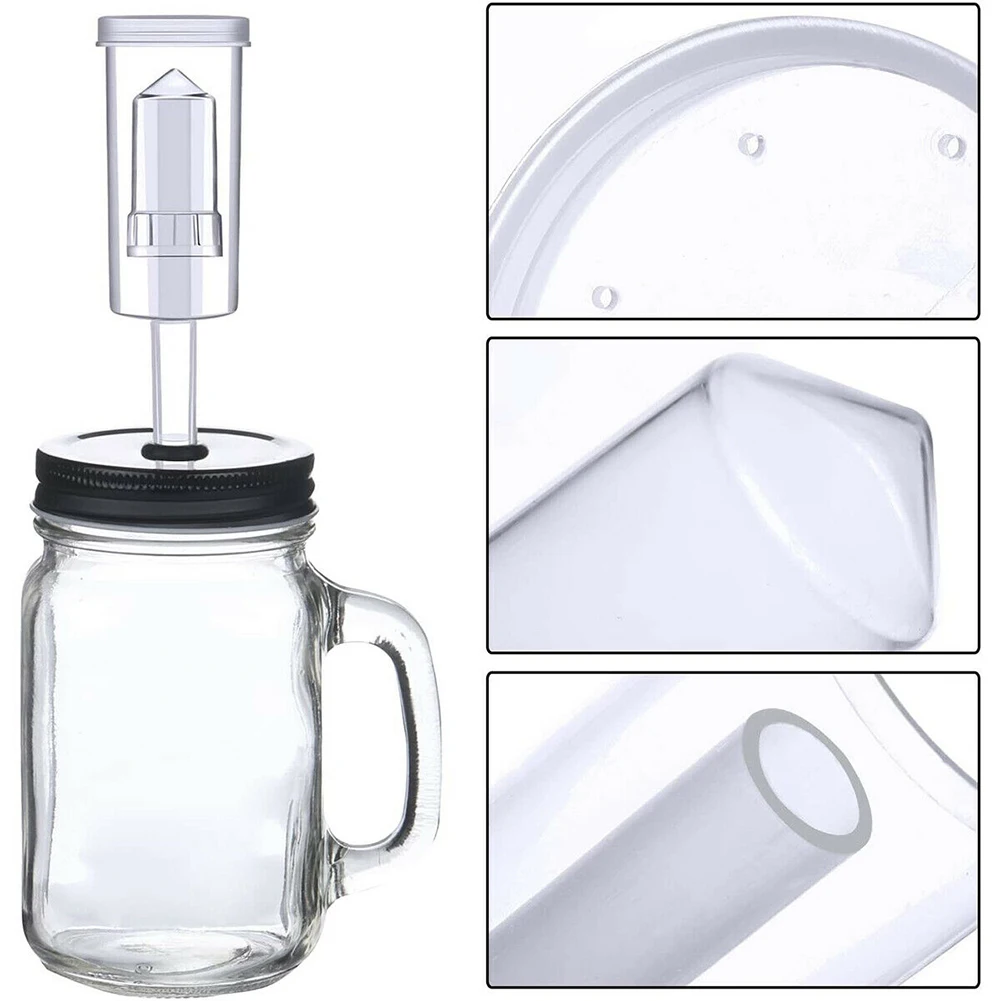 2pcs Brewing Air Lock Brewing Exhaust Valve Fermentation Wine Beer Making Water Sealed Check Valve Three-Piece Airlock