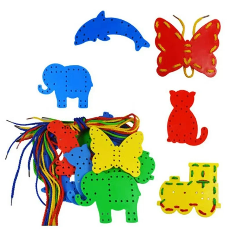 Busy Board Montessori Lacing Threading Toys For Toddler Fine Motor Skills Sensory Development Educational Best Gifts 6