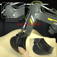Projection Smoke Remote Control Excavator Watch Remote Control Dual Mode Alloy RC Excavator Auto Demo Engineering Truck Vehicle 3