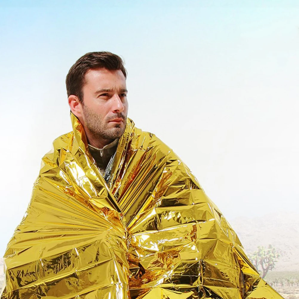 Outdoor Waterproof Emergency Blanket Sleeping Bag Foil Thermal Space First Aid