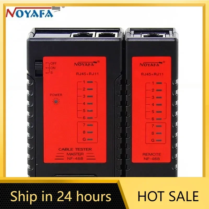[ NEW] NF-468 Ethernet Cable Tester RJ45 CAT5E CAT6 LAN Cable Tester Network Test Tools For UTP/STP Line RJ11 RJ12 Wire Chec