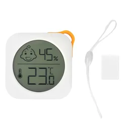 Digital Thermo - Hygrometer with Comfort Icons and Triple Mounting Options (White)