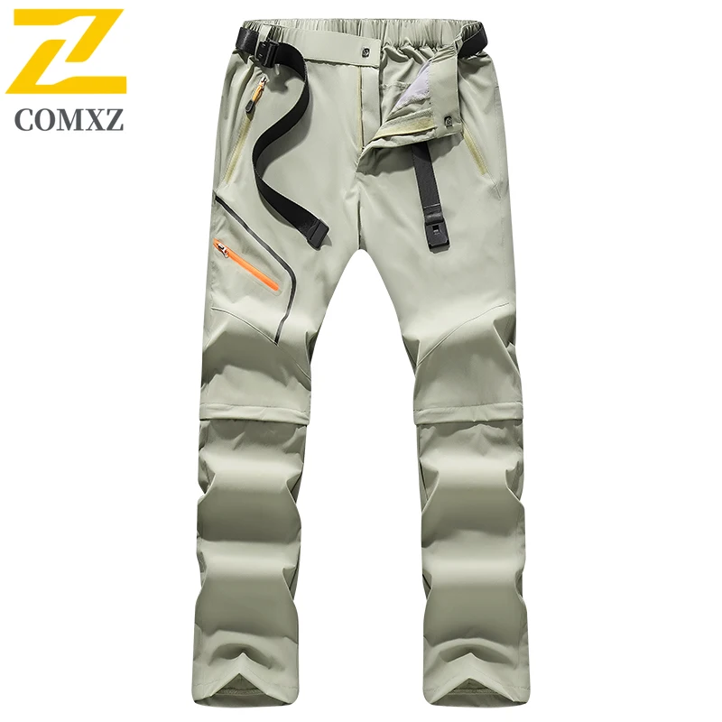 Quick-Dry Convertible Hiking Pants Men Summer Stretch Water-Resistant Lightweight Outdoor Windproof Breathable Camping Fishing