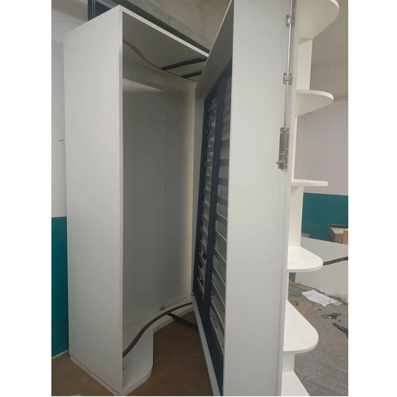 Description Picture 6 of itemWooden Rotating invisible folding bed combination multi functional wardrobe cabinets desk bookcase wall Murphy bed