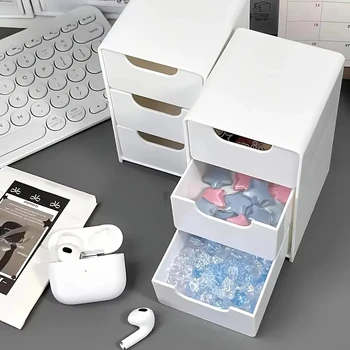 Elegante Organizzatore da Scrivania a 3 Livelli con Cassetti - Ideale per Forniture da Ufficio, Gioielli e Cosmetici - Scatola Divisoria Portatile
