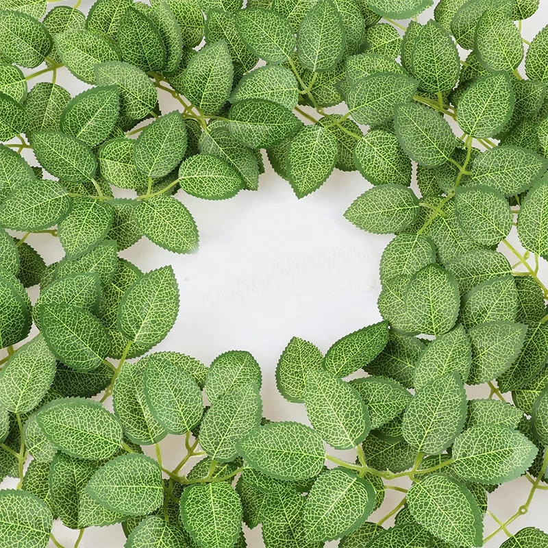 30/50Pcs Artificial Green Leaf Rose Leaves Christmas Decora for DIY Home Wedding Bride Wrist Decorative Leaf Artificial Plant 3