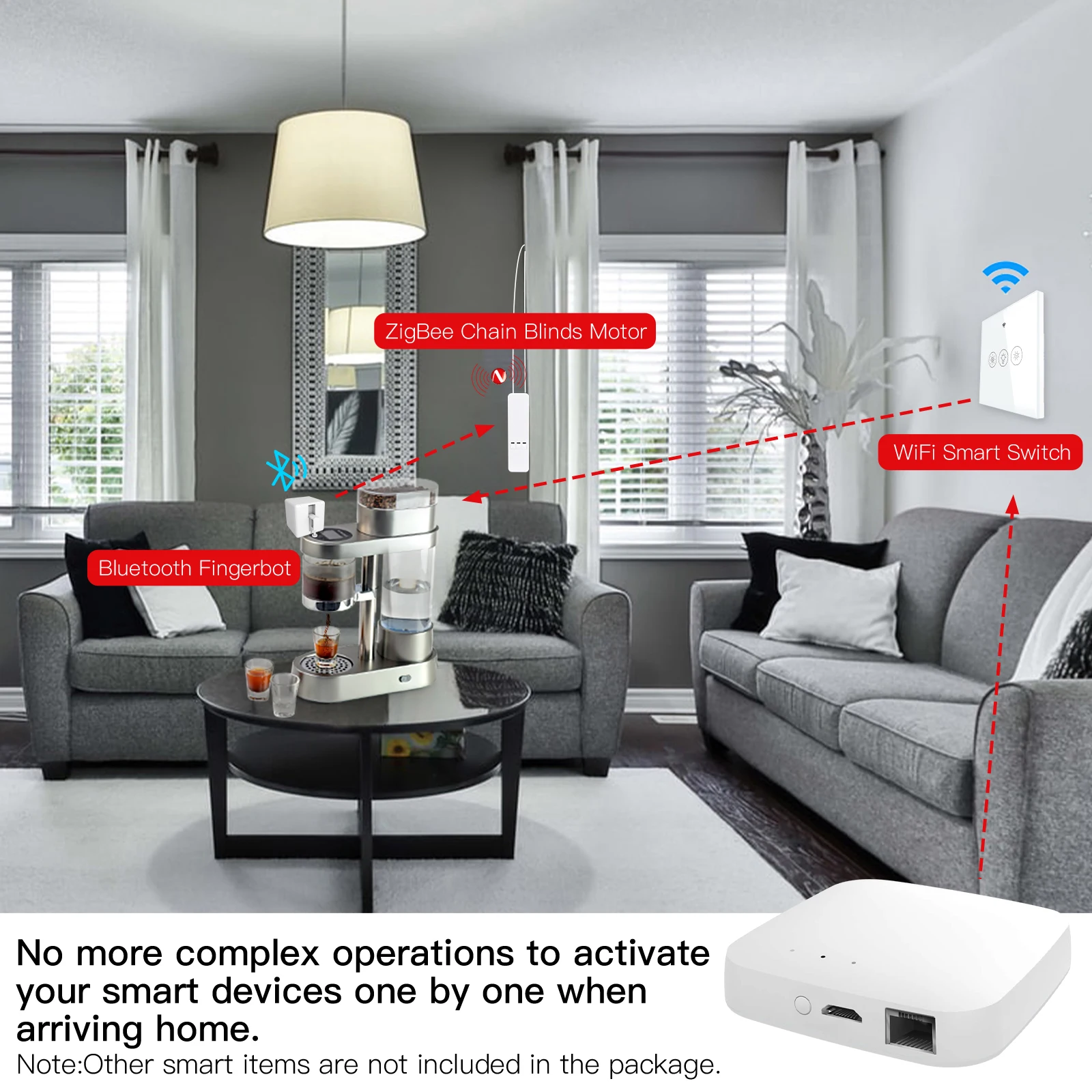 Mesh Hub, Smart Life App, Controle Remoto de Voz via Alexa Google Home