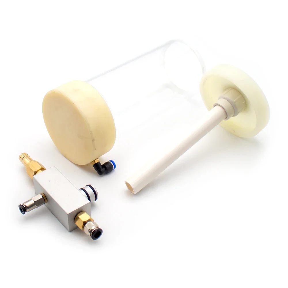 Industrial Electrostatic Powder Coating Hopper Experimental Small Powder Cup Plexiglass with Fluidizing Plate and Pump
