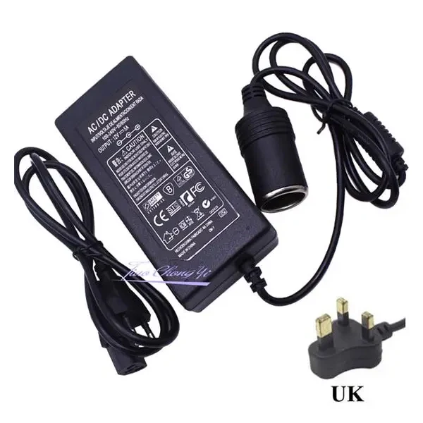 Compact 12V DC Car Power Adapter with Dual Voltage Support