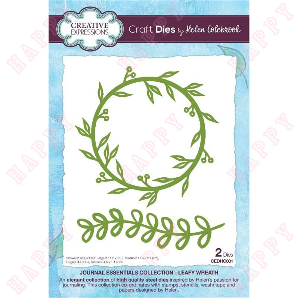 

2022 Arrival Metal Cutting Dies Leafy Wreath Decoration For DIY Scrapbooking Diary Album Paper Template Card Embossing Handcraft