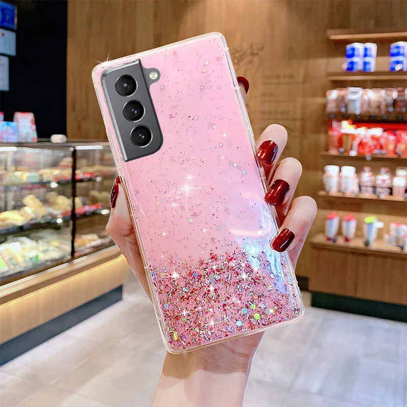 Luxury Fashion Glitter Case For Samsung Galaxy A15 A05S A05 A35 A55 M34 M14 M53 M33 S23 S24 Plus Ultra Soft Crystal Bling Cover 2
