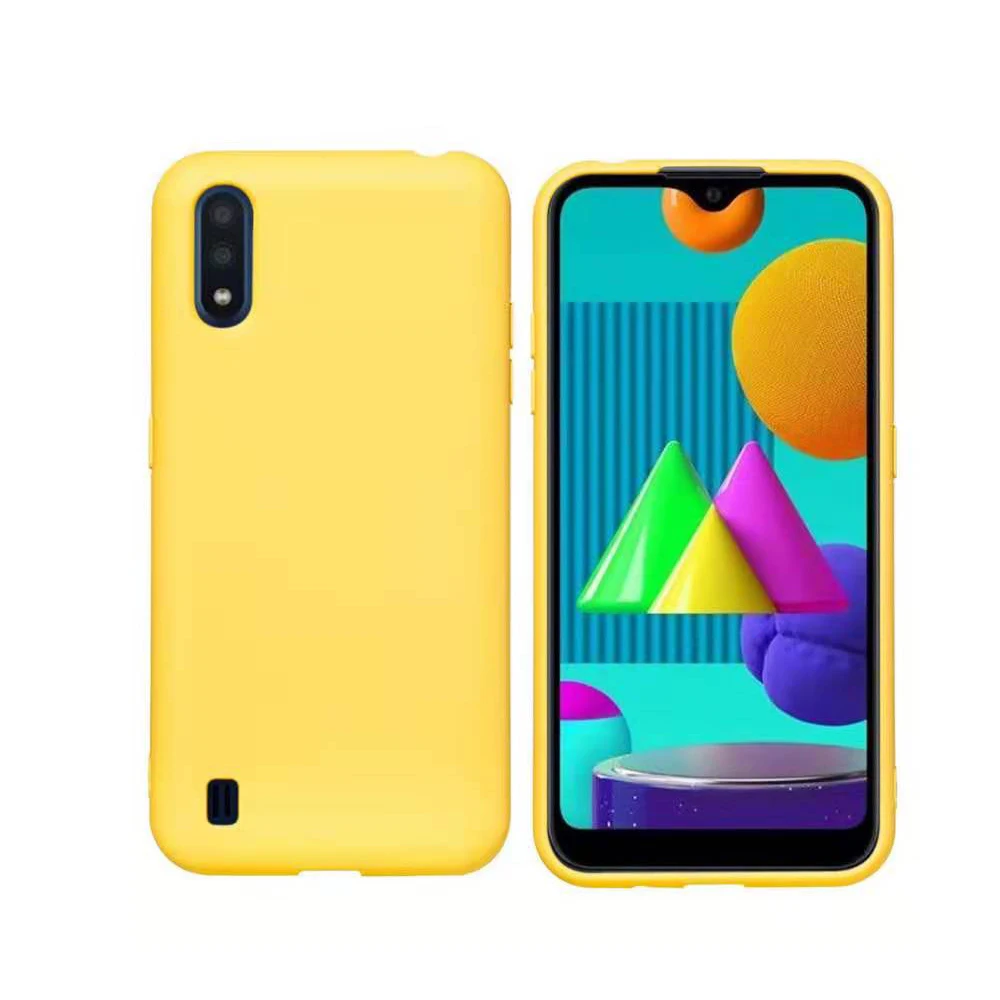 Yellow Matte Silicone TPU Back Cover Phone Case