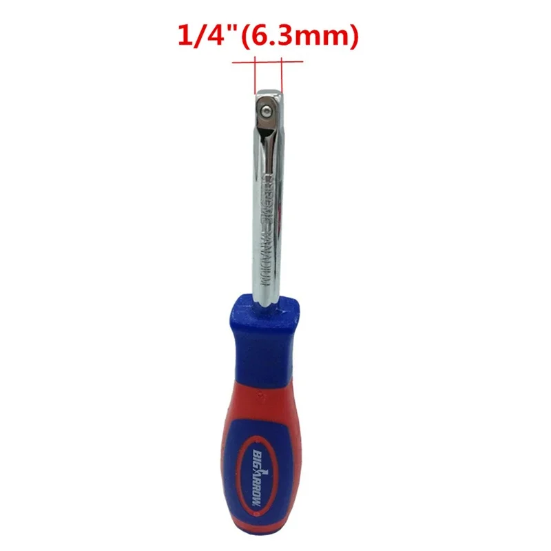1/4" kleine quadratische Stange, kleine fliegende quadratische Stange, 6,3 mm, doppelter Verwendungszweck-Nachbrenner-Steckschlüssel-Schraubendreher mit Schraubengriff – Detail 3