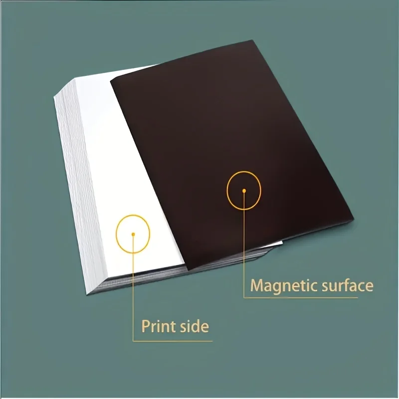 ESHANG 5 Sheets Printable Magnetic sheets Non Adhesive 13.5mil 4R A4 inches Thick Magnet Matte Photo Paper for Inkjet Printers