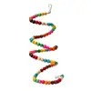 Parrot Bites Toy Wood Beads Bird Swing Fuuny Wear-resistant Spiral Ladder for Home 4