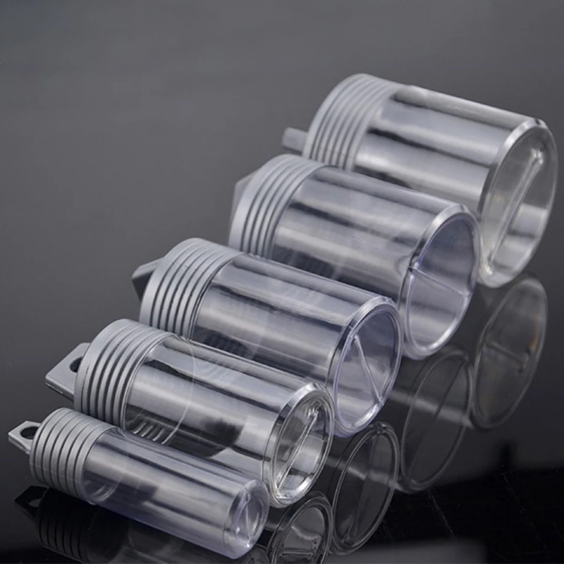 PVC Transparent Plastic Bottle Opener Drill Bit Round Bottle Storage Tank Free Combination Storage Container 1pc