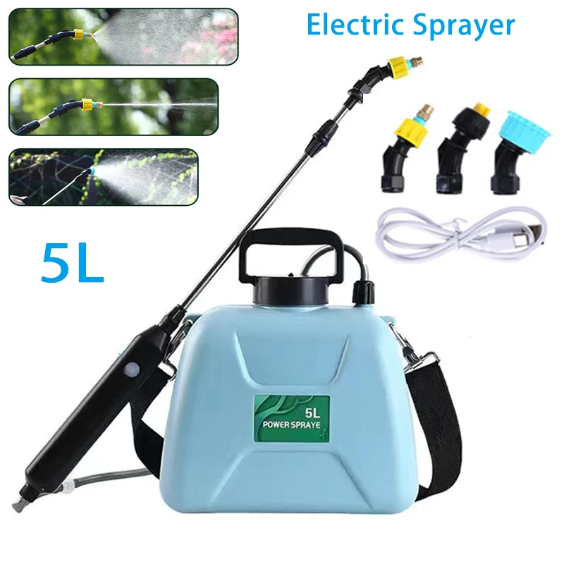 5L Electric Sprayer Garden Automatic Atomization USB Rechargeable Plant Sprayer Bottle Sprinkler Watering Can Garden Irrigation 1